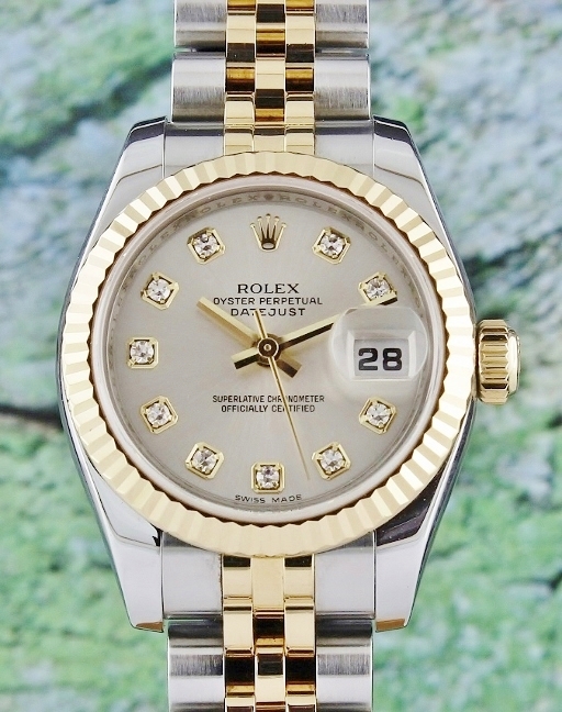 (image for) UNPOLISHED ROLEX LADY SIZE OYSTER PERPETUAL DATEJUST - 179173